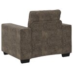 vidaXL Fauteuil avec coussin Gris foncé Faux cuir
