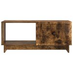 vidaXL Table basse Chêne fumé 90 x 50 x 40 cm Bois d'ingénierie