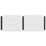 vidaXL Coussin de tête de lit noir et blanc 120 cm similicuir