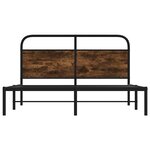vidaXL Cadre de lit sans matelas 120x200 cm chêne fumé bois ingénierie