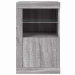 vidaXL Armoire latérale et lumières LED sonoma gris bois d'ingénierie