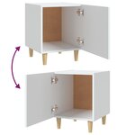 vidaXL Table de chevet Blanc Bois d'ingénierie