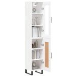 vidaXL Buffet haut Blanc 34 5x34x180 cm Bois d'ingénierie