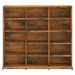vidaXL Armoire à CD Chêne fumé 100x23x89 5 cm Bois d'ingénierie