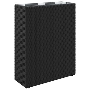 vidaXL Grand Pot Noir 55 x 22 x 70 cm polyrotin