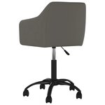 vidaXL Chaises pivotantes à manger lot de 2 Gris foncé Velours