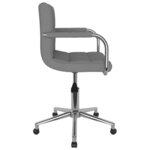 Chaise fauteuil siège pivotante de bureau informatique étude clair tissu gris 02_0024111