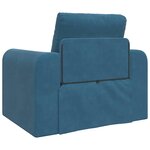 vidaXL Canapé-Lit Bleu 98 x 71 x 83 cm Velours