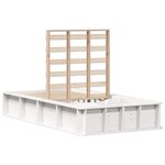 vidaXL Cadre de lit Blanc 75 x 190 cm Bois de pin massif