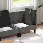 vidaXL Ensemble de meubles pour le salon 4 Pièces Gris foncé Velours