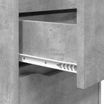 vidaXL Table de chevet Gris béton 40 x 30 x 467 cm Bois d'ingénierie