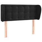 vidaXL Tête de lit avec oreilles Noir 103x23x78/88 cm Velours