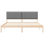 vidaXL Cadre de lit avec tête de lit rembourrée Gris clair