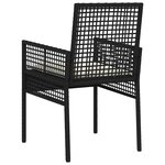 Chaises de jardin vidaXL 2 Pièces avec coussins Noir Poly Rattan