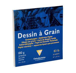 Bloc dessin à grain 180g 21x21cm 30 feuilles CLAIREFONTAINE