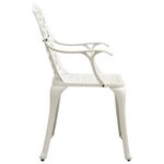 vidaXL Chaises de jardin lot de 6 fonte d'aluminium blanc