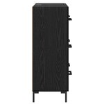 vidaXL Buffet Chêne noir 69 5 x 34 x 90 cm Bois d'ingénierie et fer