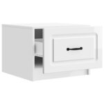 vidaXL Table basse Blanc brillant 49 x 50 x 37 cm Bois d'ingénierie