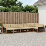 vidaXL Ensemble de canapés d'extérieur 6 Pièces Naturel et Beige