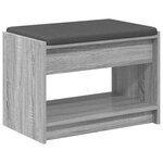 vidaXL Banc d'entrée Gris Sonoma 63 x 38 x 45 cm