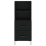 vidaXL Buffet Noir 34 5x34x90 cm Bois d'ingénierie