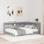 vidaXL Tête de lit de rangement Gris Sonoma 150 cm Bois d'ingénierie