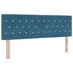 Lit Box Spring vidaXL avec Matelas Bleu Foncé 140x190 cm en Velours
