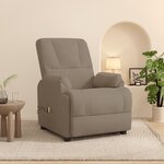 vidaXL Fauteuil de massage taupe similicuir daim