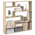 vidaXL Étagère cube murale 7 compartiments chêne sonoma