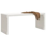 vidaXL Banc de jardin extensible blanc 212 5x40 5x45cm bois massif pin