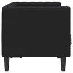 vidaXL Canapé à 2 places Chesterfield noir similicuir