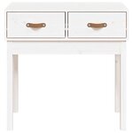 vidaXL Table console Blanc 76 5x40x75 cm Bois massif de pin