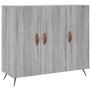 vidaXL Buffet sonoma gris 90x34x80 cm bois d'ingénierie