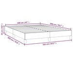 vidaXL Cadre de lit sans matelas gris foncé 160x200 cm velours