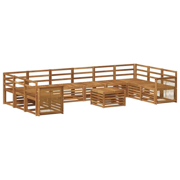 vidaXL Ensemble de canapés d'extérieur 8 pc Naturel