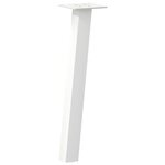 vidaXL Pieds de table basse 4 pièces Blanc 42 cm Acier