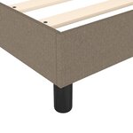 vidaXL Sommier à lattes de lit avec matelas Taupe 140x190 cm Tissu