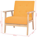 vidaXL Fauteuil jaune tissu