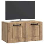 vidaXL Meuble TV mural Montage mural Chêne artisanal 59 5 x 31 x 30 cm