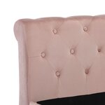 vidaXL Cadre de lit Rose Velours 200 x 200 cm