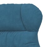 vidaXL Fauteuil Relaxant en Velours Bleu