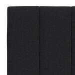 vidaXL Coussin de tête de lit Hanko noir 90 cm tissu
