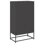 vidaXL Buffet haut noir 68x39x123 cm acier