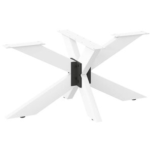 vidaXL Pied de table basse en forme d'araignée  blanc  98 x 58 x (42-43) cm  acier
