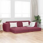 vidaXL Canapé-lit Rouge bordeaux 245 x 78 x 77 cm tissu