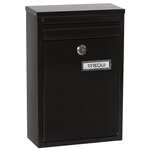 Boîte aux Lettres en Acier Zaguán E5754 Avec Fente Arrière Noir