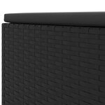 vidaXL Salon de jardin 5 Pièces avec coussins Noir Résine tressée