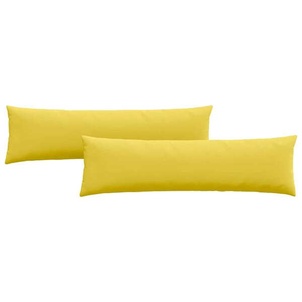 vidaXL Coussins de canapé 2 Pièces Jaune clair 145 x 40 cm tissu