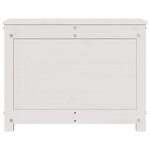 vidaXL Boîte de rangement Blanc 60x32x45 5 cm Bois massif de pin
