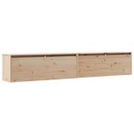 vidaXL Armoires murales 2 Pièces 100x30x35 cm Bois de pin massif